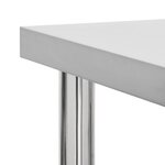 Vidaxl table de travail de cuisine avec roues 80x30x85 cm inox