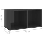 vidaXL Ensemble de meubles TV 3 Pièces Gris brillant Aggloméré