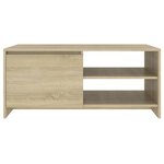 vidaXL Table basse Chêne sonoma 102x50x45 cm Bois d'ingénierie