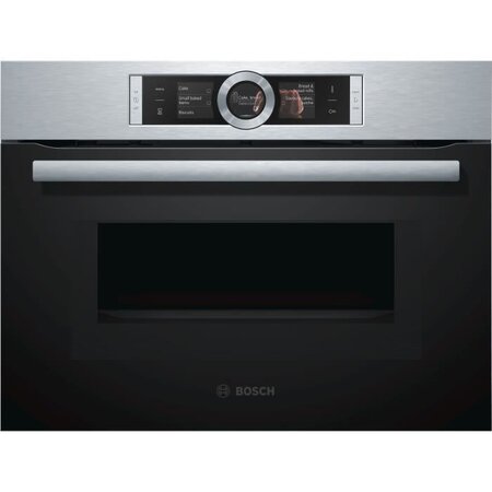 Bosch cmg636bs1 - four compact avec fonction micro ondes - 45 l - eco clean - 12 modes de cuisson - l 59 4 x p 54 8 cm - inox
