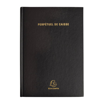 Agenda de bureau civil perpétuel caisse brochés 1 jour 210x148 mm noir exacompta