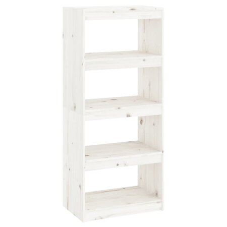 vidaXL Bibliothèque/Séparateur de pièce Blanc 60x30x135 5cm Pin solide