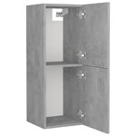 vidaXL Ensemble de meubles de salle de bain Gris béton Aggloméré