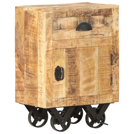 vidaXL Table de chevet 40x30x57 cm Bois de manguier massif
