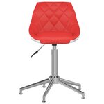 vidaXL Chaises à manger pivotantes lot de 2 rouge et blanc similicuir
