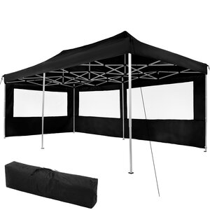 Tectake Tonnelle 6 x 3 m avec 2 rideaux - noir