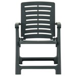 vidaXL Ensemble de bistro pliable 3 Pièces Plastique Vert