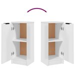 vidaXL Buffet Blanc brillant 30x30x70 cm Bois d'ingénierie