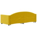 vidaXL Lit de jour avec gigogne et tiroirs jaune 80x200 cm velours