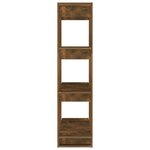 vidaXL Bibliothèque/Séparateur de pièce Chêne fumé 80x30x123 5 cm