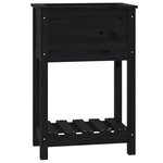 vidaXL Jardinière avec étagère Noir 54x34 5x81 cm Bois massif de pin
