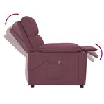 vidaXL Fauteuil de massage Violet Tissu