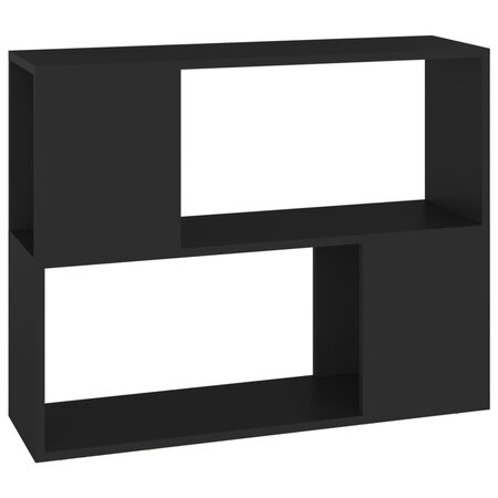 vidaXL Meuble TV Noir 80x24x63 cm Aggloméré