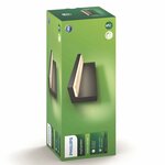 Philips mygarden lampe murale led bustan 2x4 5 w anthracite 1648393p0