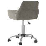 vidaXL Chaises pivotantes à manger lot de 2 Gris clair Velours