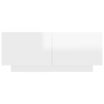 vidaXL Meuble TV Blanc brillant 100x35x40 cm Aggloméré