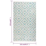 vidaXL Tapis à tissage plat d'extérieur 115x170 cm Vert et beige