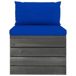 vidaXL Salon palette de jardin 5 Pièces avec coussins Bois de pin massif