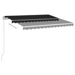 vidaXL Auvent rétractable automatique et poteaux 3 5x2 5 m Anthracite