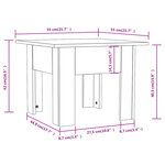 vidaXL Table basse blanc brillant 55x55x42 cm bois d'ingénierie