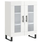vidaXL Buffet haut Blanc brillant 69 5x34x180 cm Bois d'ingénierie