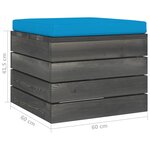 vidaXL Salon palette de jardin 6 Pièces avec coussins Bois de pin