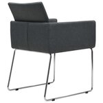 vidaXL Chaises à manger lot de 4 gris foncé tissu