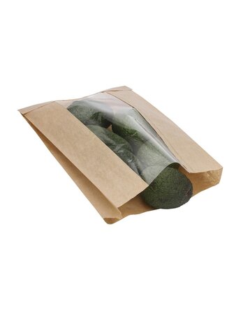 (lot 1000 sacs) sac primeur kraft à fenêtre 2