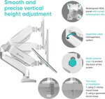 Onkron g80 wht support de bureau pour écran pc de 13 à 32 pouces blanc