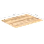 vidaXL Dessus de table Bois de manguier solide 15-16 mm 80x60 cm