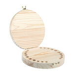 Boîte bois p.dents de lait FSC100 ø12cm  nature  2 7cm