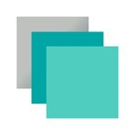 3 vinyles permanents 91 x 33 cm - aqua  argenté  menthe