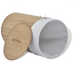vidaXL Panier à linge rond Bambou naturel