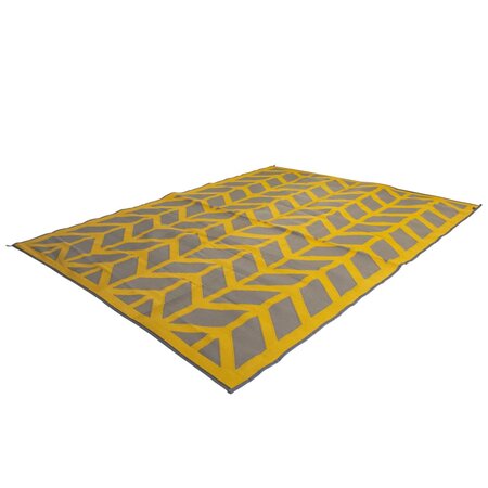 Bo-Camp Tapis d'extérieur Chill mat Flaxton 2 7x3 5 m Jaune ocre