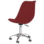 vidaXL Chaises pivotantes à manger lot de 4 Rouge bordeaux Tissu