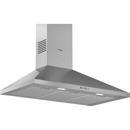Bosch dwp94bc50 - hotte murale - evacuation / recyclage - classe c - 360 m3 air / h - 65 db max - 3 vitesses - l 90 cm - inox