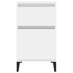 vidaXL Table de chevet blanc brillant 40x35x70 cm