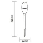 Luxform Lampe LED solaire à piquet de jardin Jive 4 Pièces Gris 41466