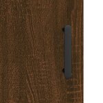 vidaXL Buffet haut Chêne marron 69 5x34x180 cm Bois d'ingénierie