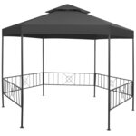 vidaXL Belvédère de jardin 323x275x265 cm Anthracite