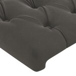 vidaXL Cadre de lit avec tête de lit Gris foncé 90x190 cm Velours