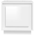 vidaXL Table de chevet blanc brillant 44x35x45 cm bois d’ingénierie