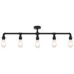 vidaXL Plafonnier Noir 5 ampoules E27