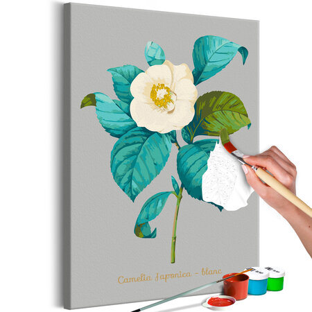 Tableau à peindre par soi-même - beautiful camellia l x h en cm 40x60