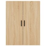 vidaXL Buffet haut Chêne sonoma 69 5x34x180 cm Bois d'ingénierie