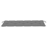 vidaXL Banc de jardin 3 places avec coussin 150 cm Gris Eucalyptus