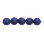 24 Perles rondes 10 mm - bleu foncé