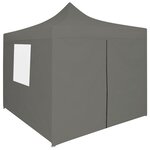 vidaXL Tente de réception pliable avec 4 parois 2x2 m Acier Anthracite