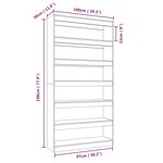 vidaXL Bibliothèque/Cloison Noir 100x30x198 cm Bois d'ingénierie