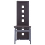 vidaXL Chaises à manger lot de 4 marron similicuir